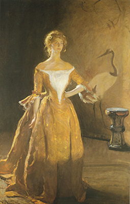 Frank W. Benson Portrait de Mary Sullivan reproduction-de-tableau