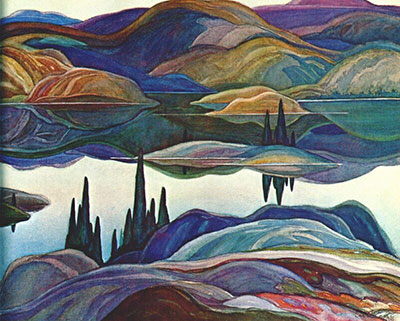 Franklin Carmichael Lac miroir reproduction-de-tableau