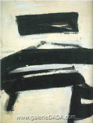 Franz Kline Noir et blanc reproduction-de-tableau