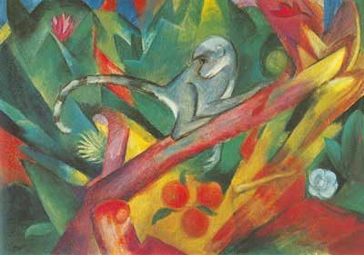 Franz Marc Le Singe reproduction-de-tableau