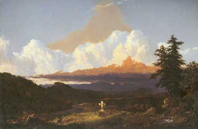 Frederic Edwin Church à la mémoire de Cole reproduction-de-tableau