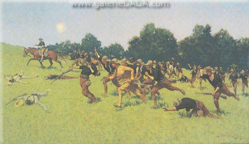 Frederic Remington La charge des Rough Riders reproduction-de-tableau