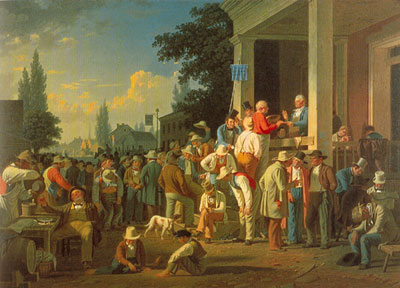 George Caleb Bingham L'élection du comté reproduction-de-tableau