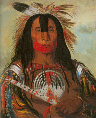 George Catlin Buffalo Bulls Back Fa, chef de la tribu des Blood reproduction-de-tableau