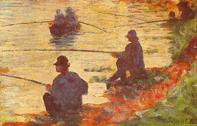 Georges Seurat Les pêcheurs reproduction-de-tableau