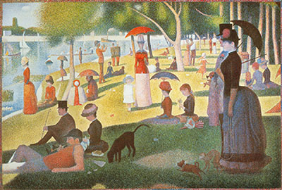 Georges Seurat Un dimanche après-midi sur l'île de la Grande Jatt reproduction-de-tableau