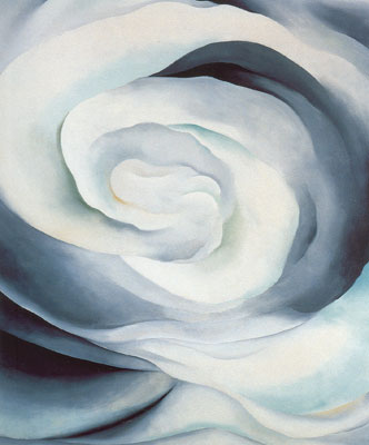 Georgia OKeeffe Abstraction Rose blanche reproduction-de-tableau