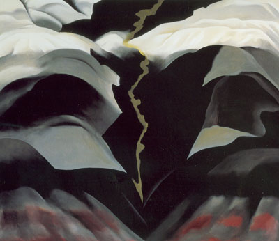 Georgia OKeeffe Black place III reproduction-de-tableau