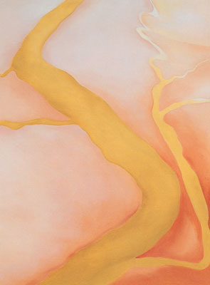 Georgia OKeeffe C'était Yellow Pink III reproduction-de-tableau