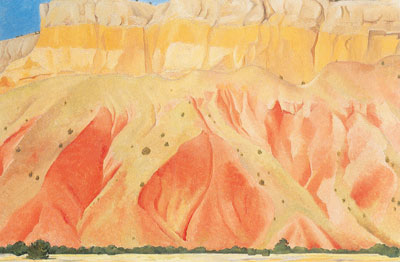 Georgia OKeeffe Falaises rouges et jaunes reproduction-de-tableau