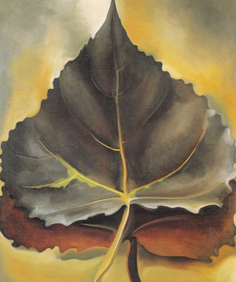 Georgia OKeeffe Feuilles grises et brunes reproduction-de-tableau