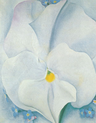 Georgia Okeeffe Pansy blanche reproduction-de-tableau