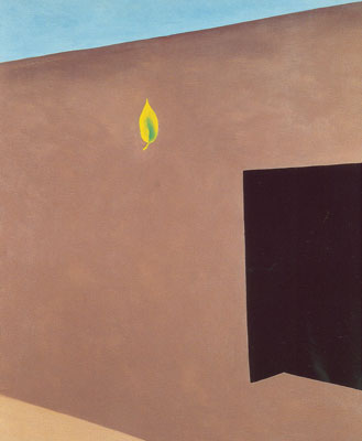 Georgia OKeeffe Porte patio avec feuille verte reproduction-de-tableau