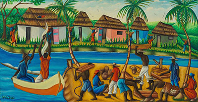 Gerard Valcin Fleuve Haïtien reproduction-de-tableau