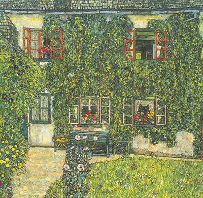 Gustave Klimt Foresters House à Weissenbach sur l'Attersee reproduction-de-tableau