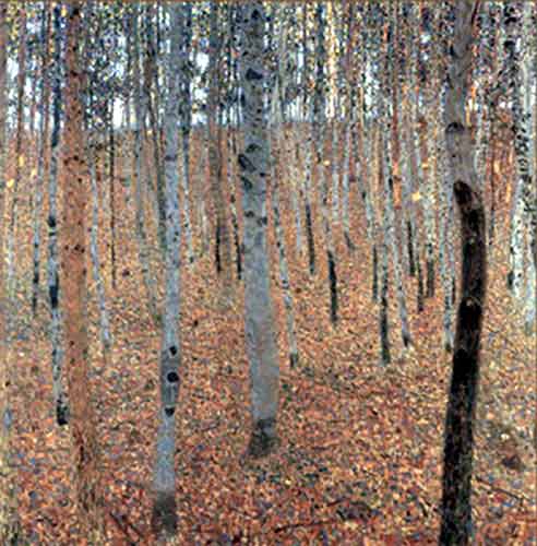 Gustave Klimt Forêt de hêtres I reproduction-de-tableau