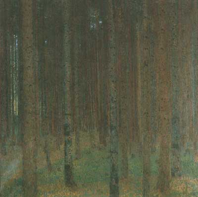 Gustave Klimt Forêt de pins 2 reproduction-de-tableau