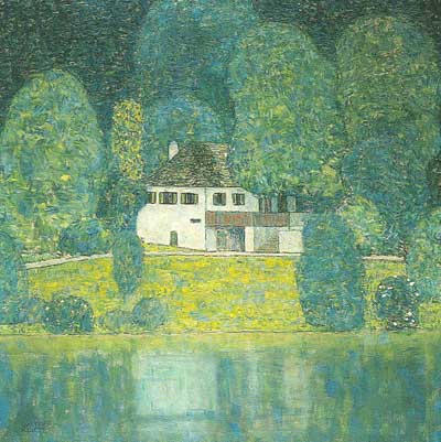 Gustave Klimt Le Litzbergkeller sur l'Attersee reproduction-de-tableau