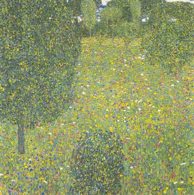 Gustave Klimt Paysage de jardin (Blooming Meadow) reproduction-de-tableau