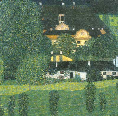 Gustave Klimt Schloss Kammer sur l'Attersee II reproduction-de-tableau