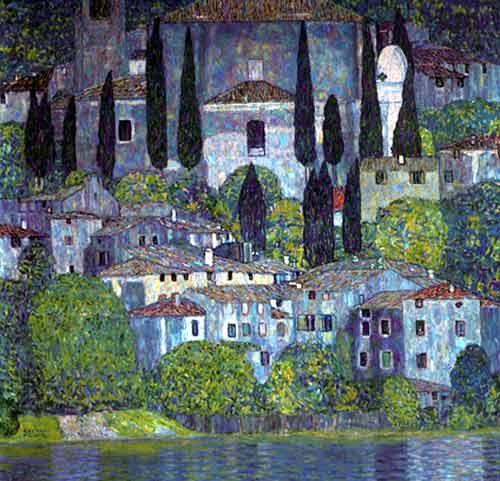 Gustave Klimt église à Cassone reproduction-de-tableau