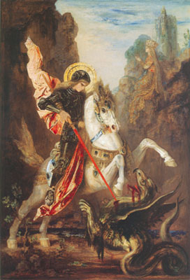 Gustave Moreau Saint Georges et le Dragon reproduction-de-tableau