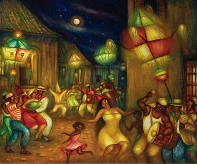 Hector Molne Conga Camagueyana reproduction-de-tableau