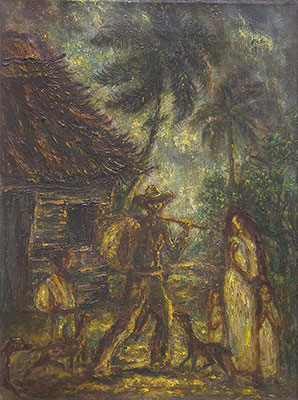 Hector Molne El Adios Al Rancho reproduction-de-tableau