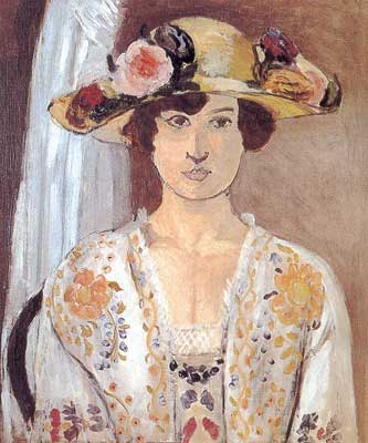 Henri Matisse Femme avec un chapeau fleuri reproduction-de-tableau