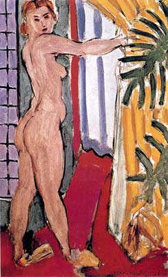 Henri Matisse Un nu debout devant une porte ouverte reproduction-de-tableau