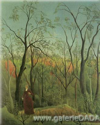 Henri Rousseau Une promenade dans la forêt reproduction-de-tableau