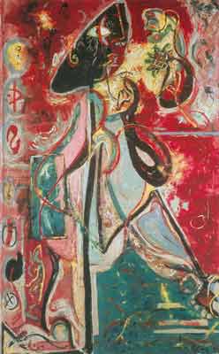 Jackson Pollock La Moon-Woman reproduction-de-tableau