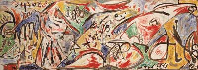 Jackson Pollock Le taureau de l'eau reproduction-de-tableau