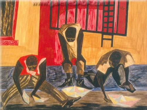 Jacob Lawrence Bateaux en papier reproduction-de-tableau