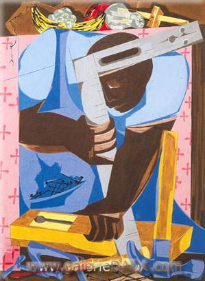 Jacob Lawrence Le Cabinet Maker reproduction-de-tableau