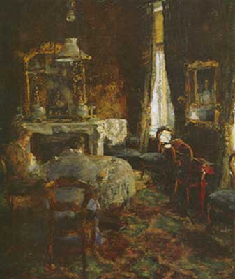 James Ensor Le Salon Bourgeois reproduction-de-tableau