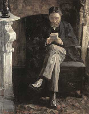 James Ensor Portrait de l'artiste Père reproduction-de-tableau