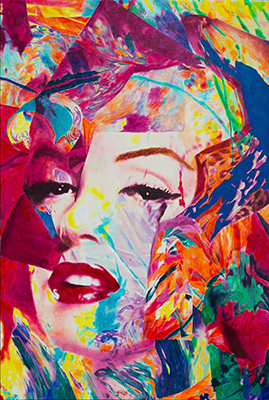 James Gill Fuschia Marilyn reproduction-de-tableau