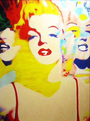 James Gill Triple Marilyn reproduction-de-tableau