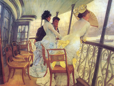 James Tissot La Galerie du HMS Calcutta reproduction-de-tableau