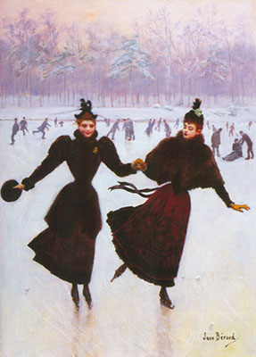 Jean Beraud Patinage féminin reproduction-de-tableau