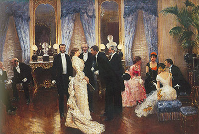 Jean Beraud Soirée Mondaine reproduction-de-tableau