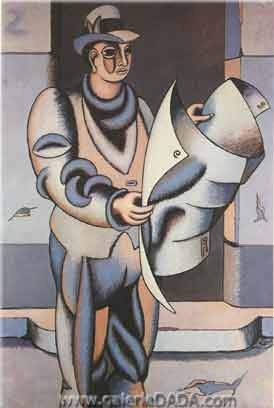 Jean Helion Le lecteur bleu reproduction-de-tableau