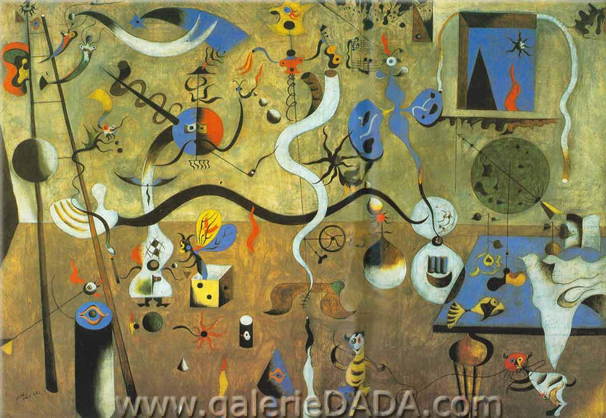 Joan Miro Carnaval des Harlequins reproduction-de-tableau