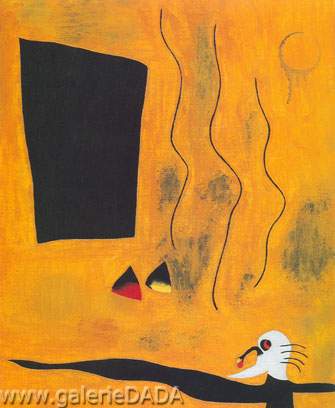 Joan Miro Le Vol Doiseau sur la plaine I reproduction-de-tableau