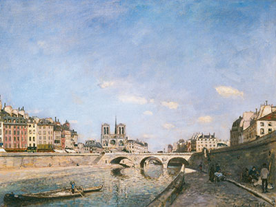 Johann Barthold Jongkind Notre Dame et la Seine reproduction-de-tableau