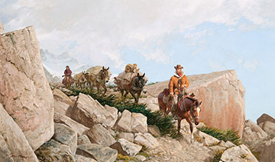 John Clymer Les chasseurs de moutons reproduction-de-tableau