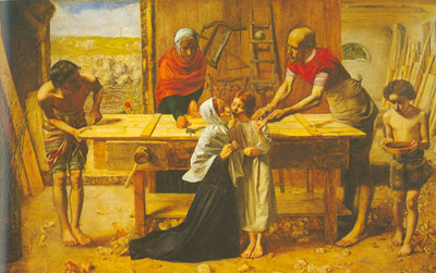 John Everett Millais Christ dans la maison de ses parents reproduction-de-tableau