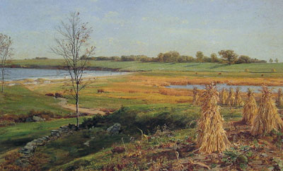 John Frederic Kensett Le littoral du Connecticut en automne reproduction-de-tableau