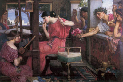 John William Waterhouse Pénélope et les prétendants reproduction-de-tableau